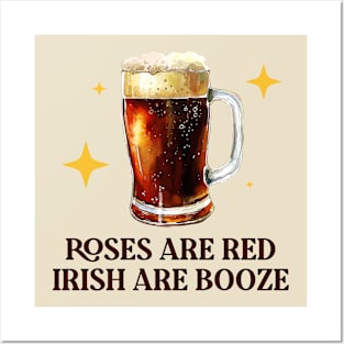 FUNNY BEER DRINKER - IRISH ARE BOOZE Posters and Art